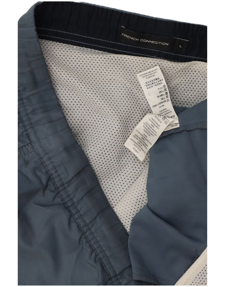 FRENCH CONNECTION Calção de banho masculino grande poliéster cinza