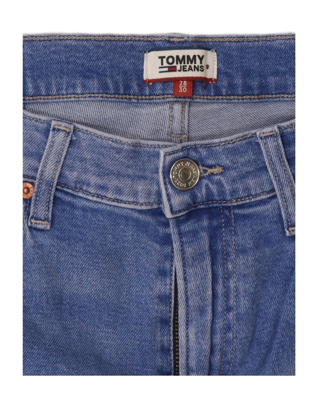 Jeans slim feminino TOMMY HILFIGER W28 L26 algodão azul