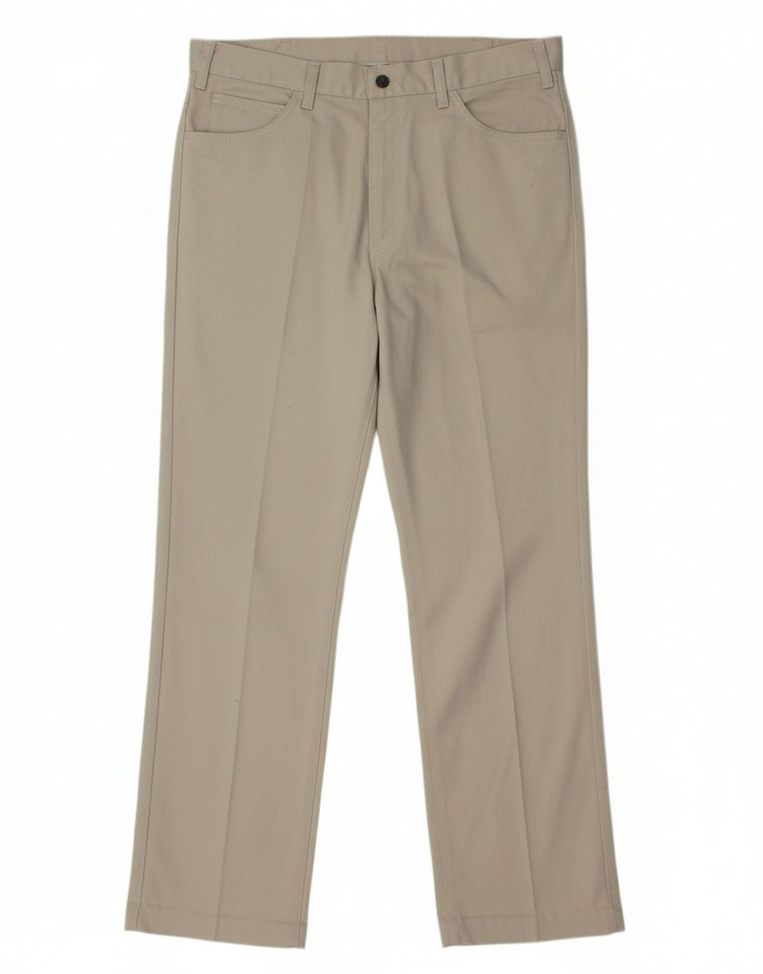 Calça casual reta masculina LEVI'S Sta-Prest W34 L31 algodão bege