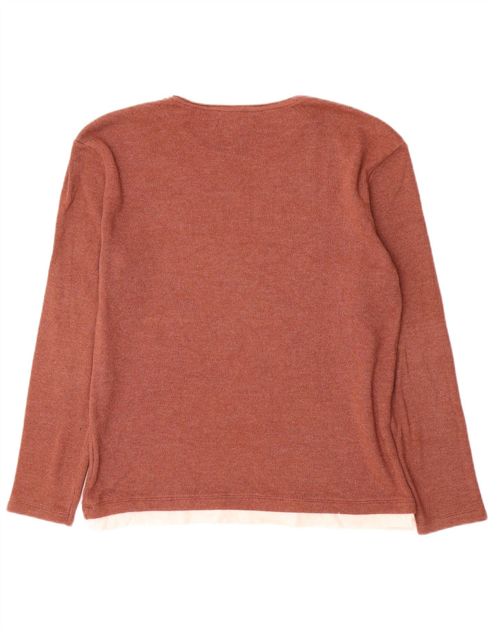 Zara Top masculino manga longa marrom médio