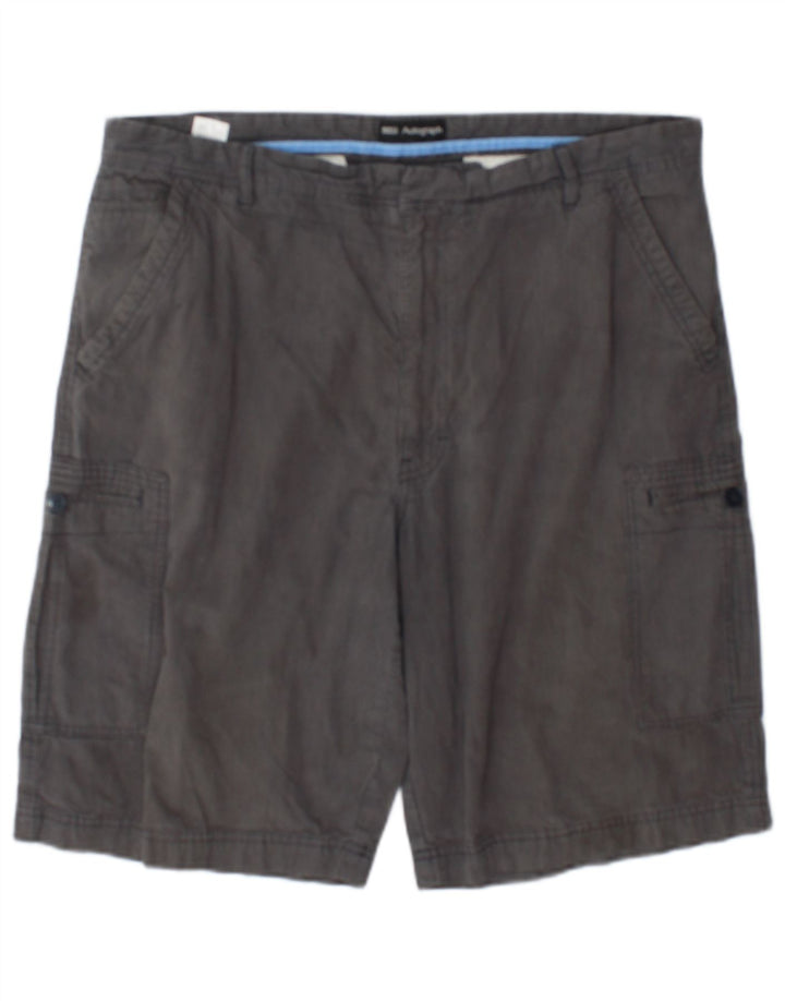 Shorts cargo masculino Marks & Spencer W38 XL algodão cinza
