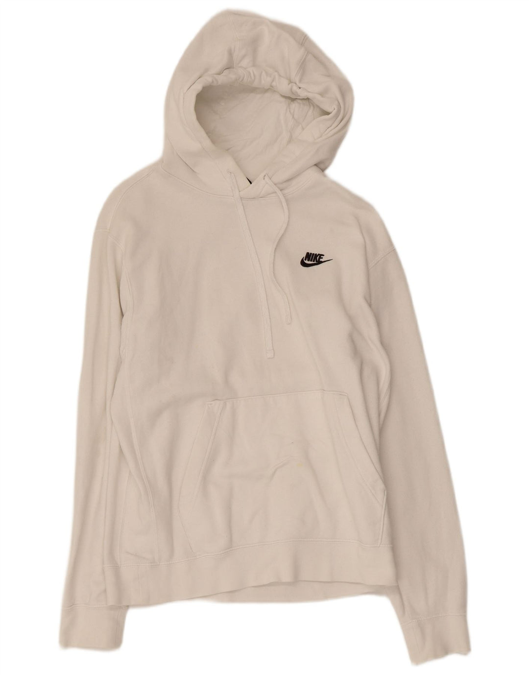 NIKE Mens Hoodie Jumper Pequeno Algodão Branco