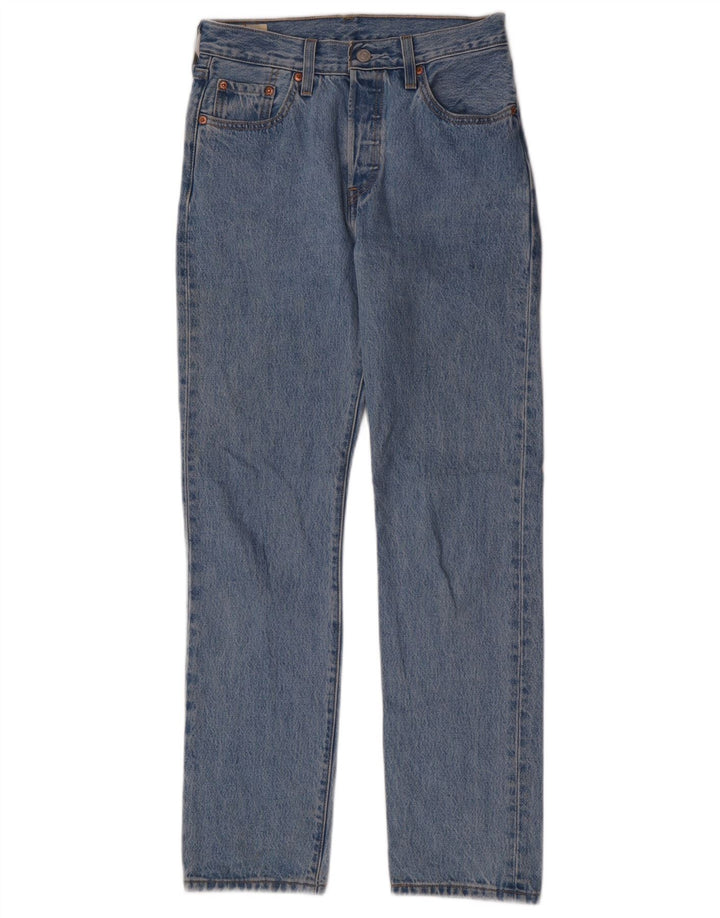 Calça jeans feminina Levi's 501 Straight W25 L30 azul algodão