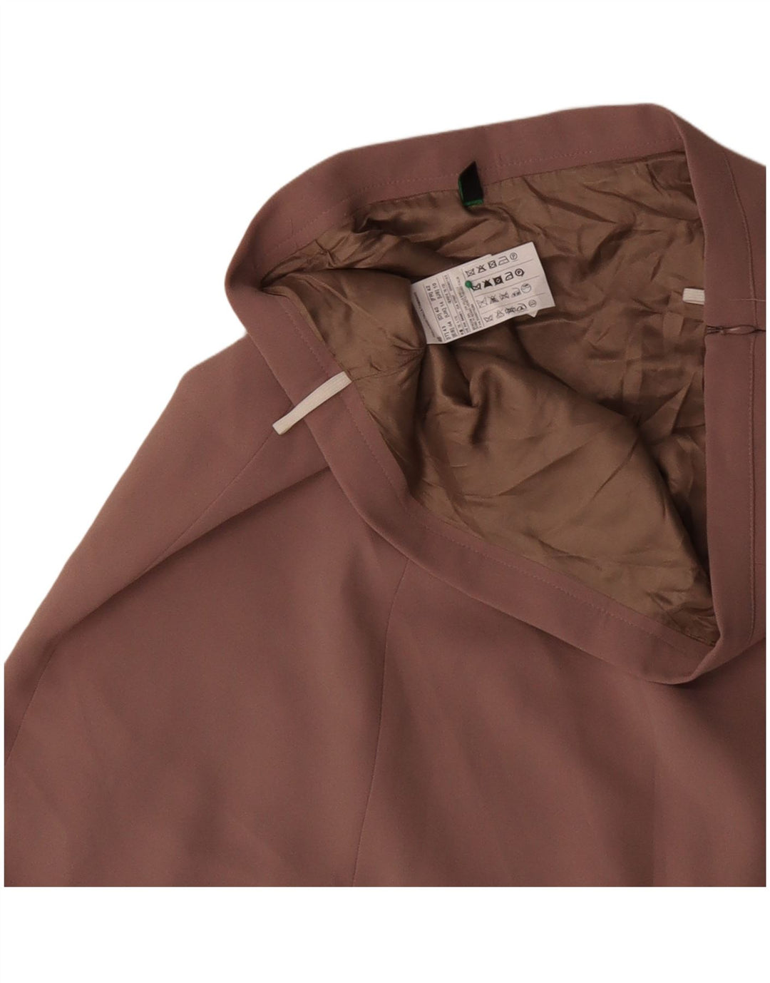 Saia feminina BENETTON UK 14 grande W34 rosa floral poliéster