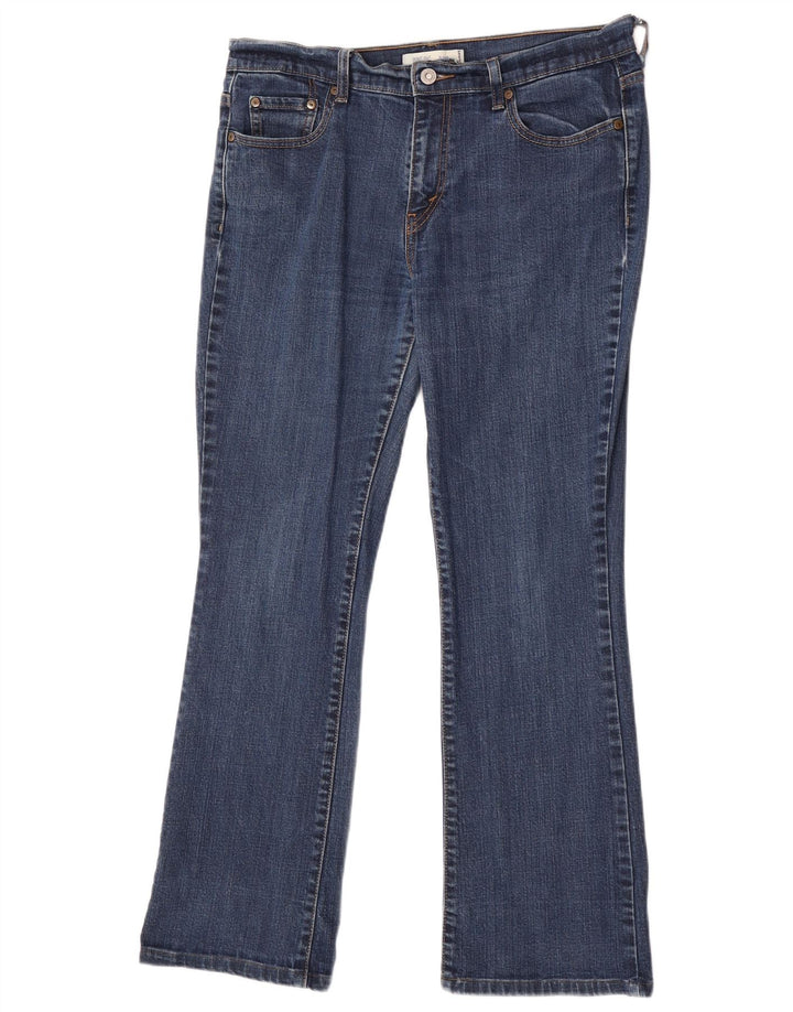 Calça jeans feminina Levi's 512 Bootcut US 12 grande W32 L30 azul algodão