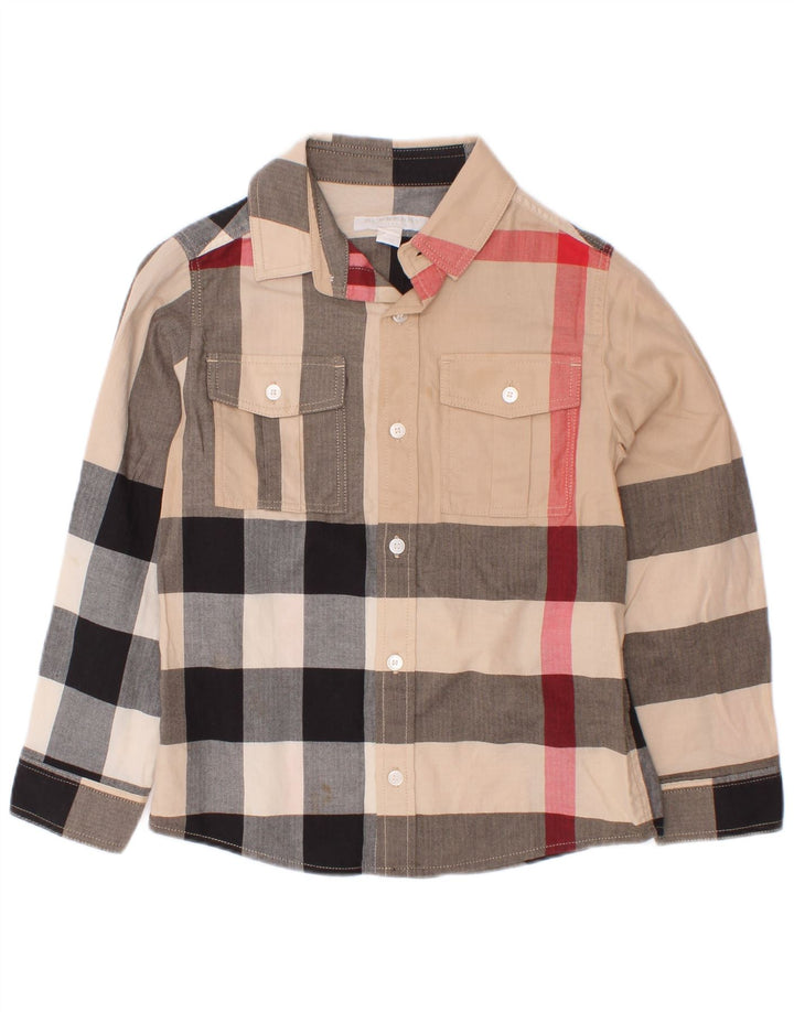 Camisa masculina Burberry 5-6 anos algodão xadrez multicolorido