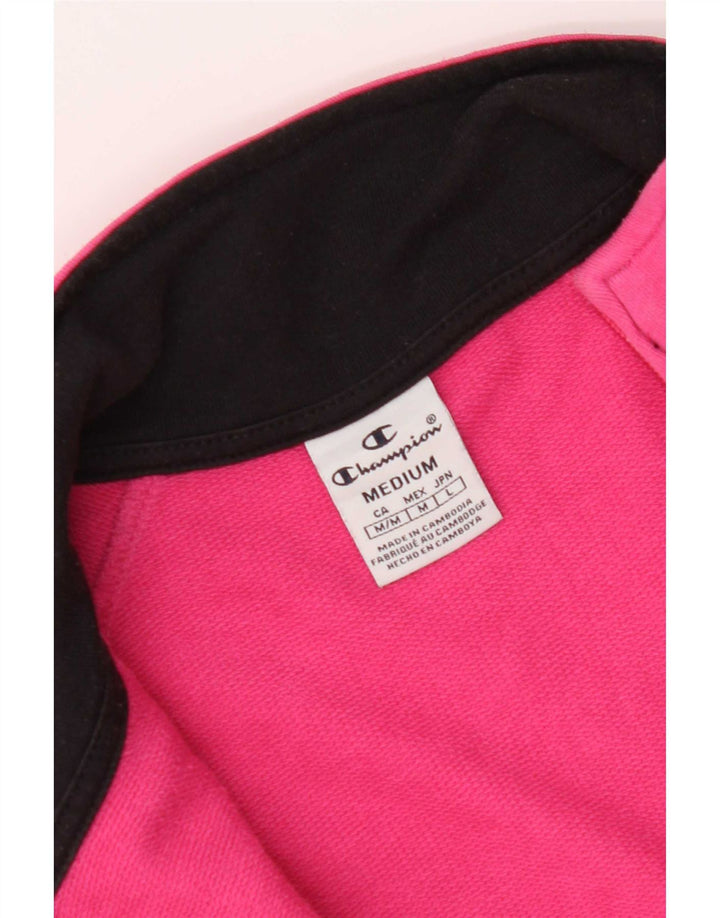 Champion Womens Tracksuit Top Jacket UK 12 Médio Rosa