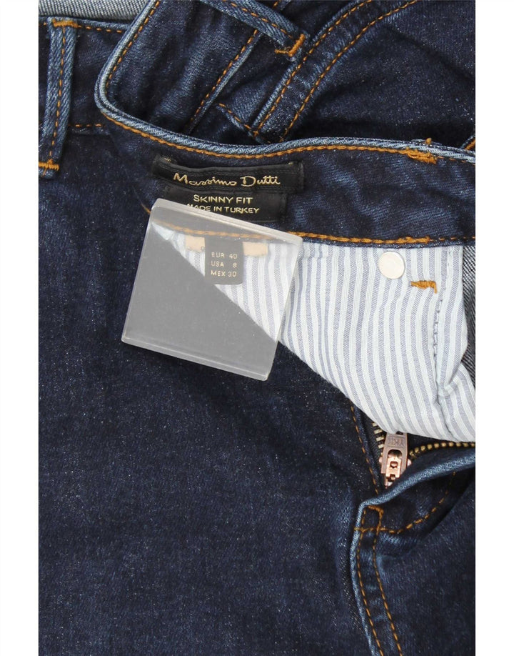 Jeans skinny feminino Massimo Dutti EU 40 médio W30 L29 azul marinho