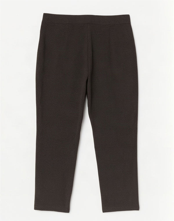Calças cortadas femininas Marks & Spencer UK 18 XL W38 L24 cinza Houndstooth