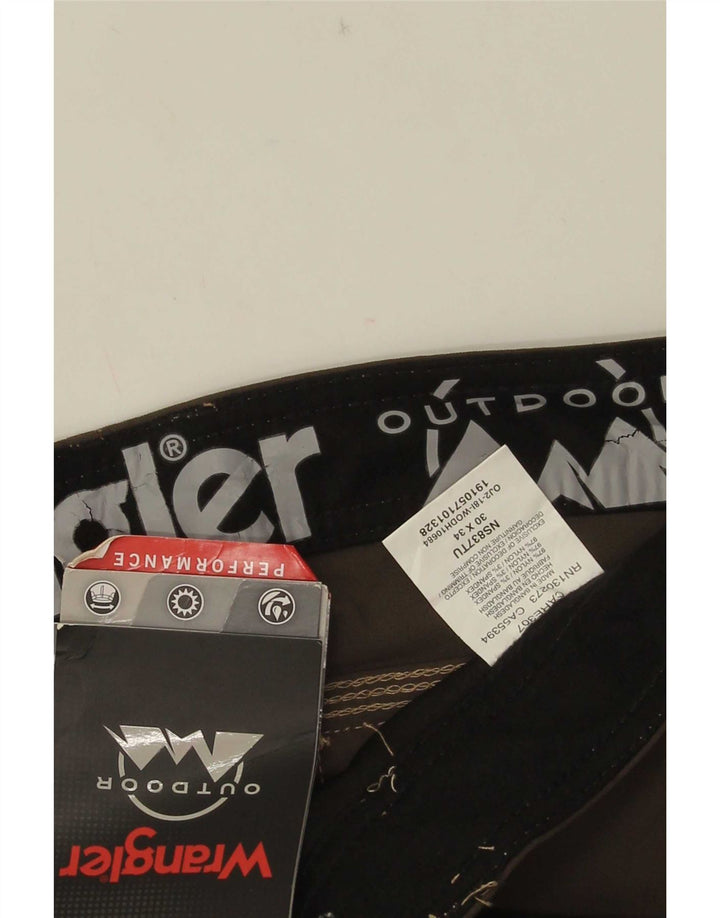 Wrangler Calça Cargo Masculina Reta W30 L34 Marrom Nylon