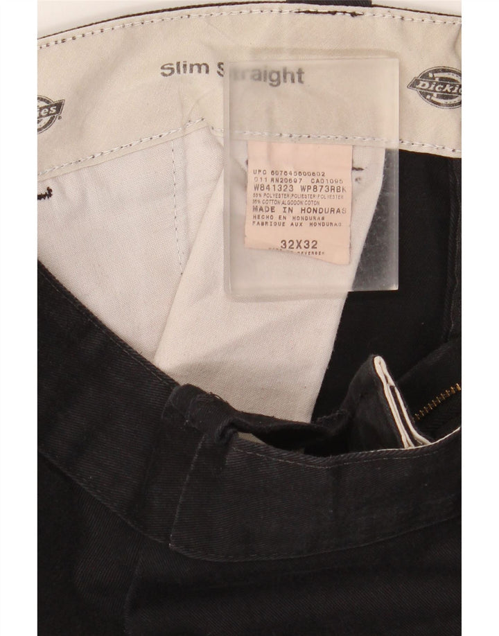 Shorts Chino Masculino Slim Dickies W32 Poliéster Preto Médio