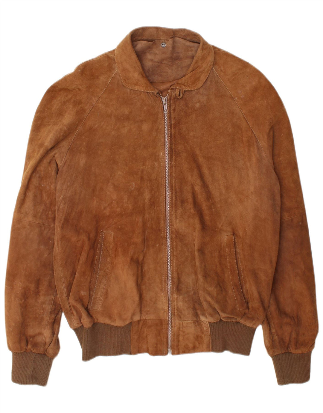 Jaqueta bomber masculina vintage de camurça IT 50 grande marrom