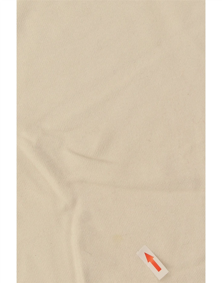 Zara Top curto feminino manga comprida UK 14 grande off white rayon