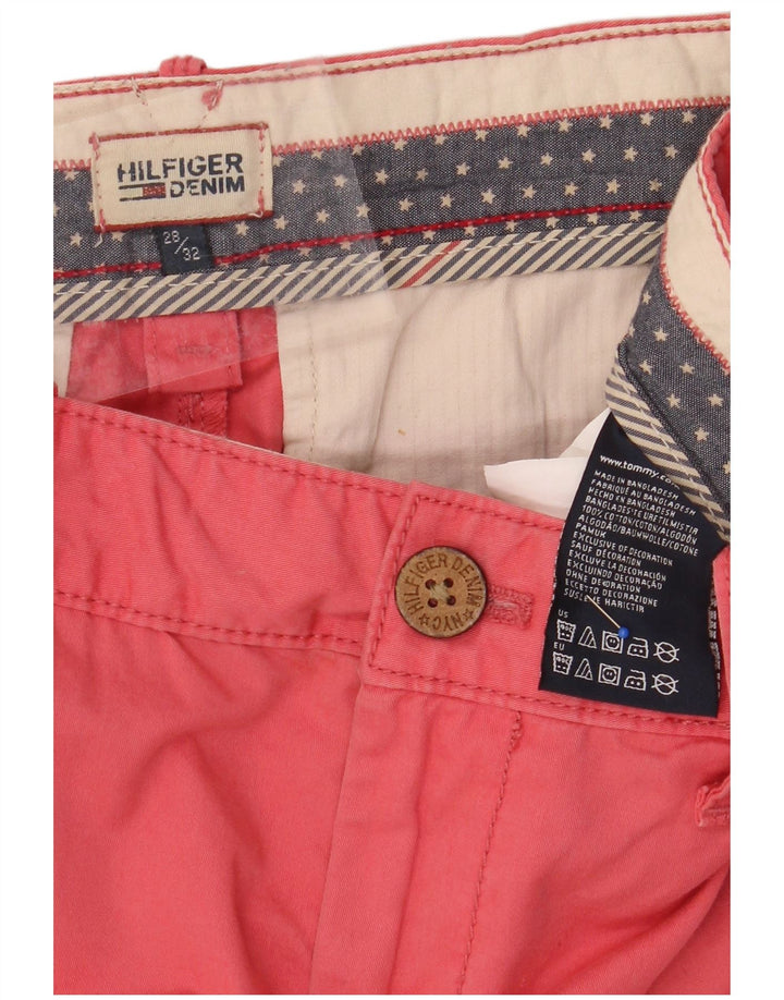 Calça chino feminina TOMMY HILFIGER W28 L32 algodão rosa