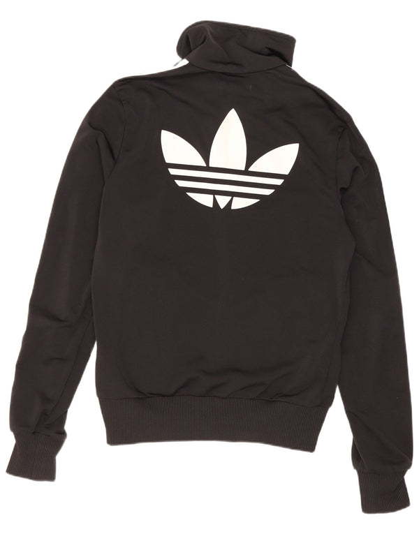Adidas Womens Graphic Tracksuit Top Jacket EU 36 Pequeno Poliéster Preto