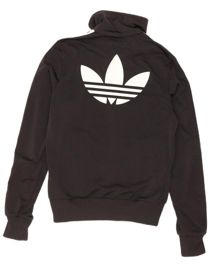 Adidas Womens Graphic Tracksuit Top Jacket EU 36 Pequeno Poliéster Preto