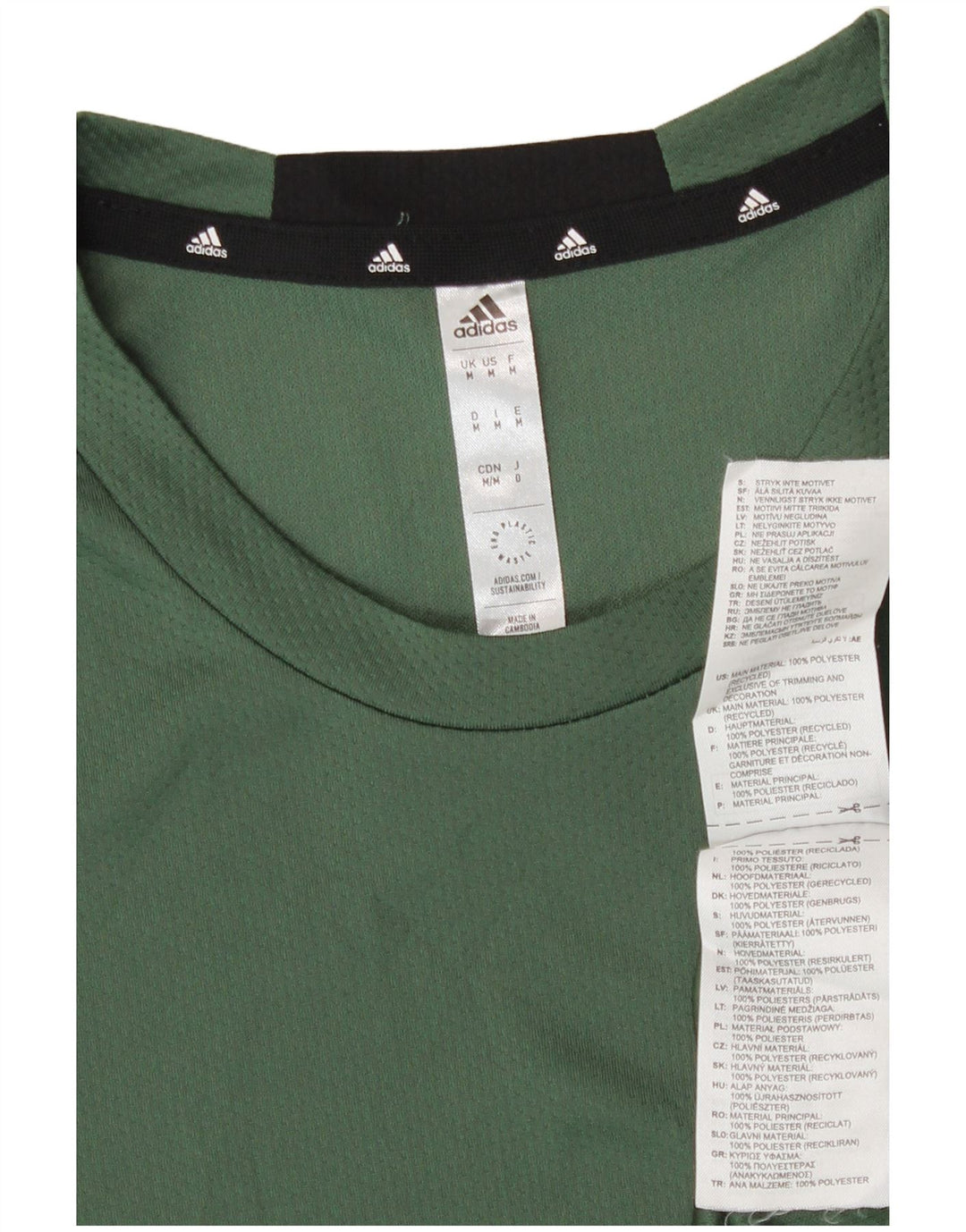 Adidas Mens Aeroready Camiseta Top Verde Médio Poliéster