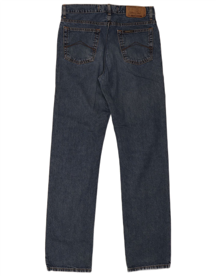 Carrera Mens Straight Jeans W33 L34 Azul Algodão