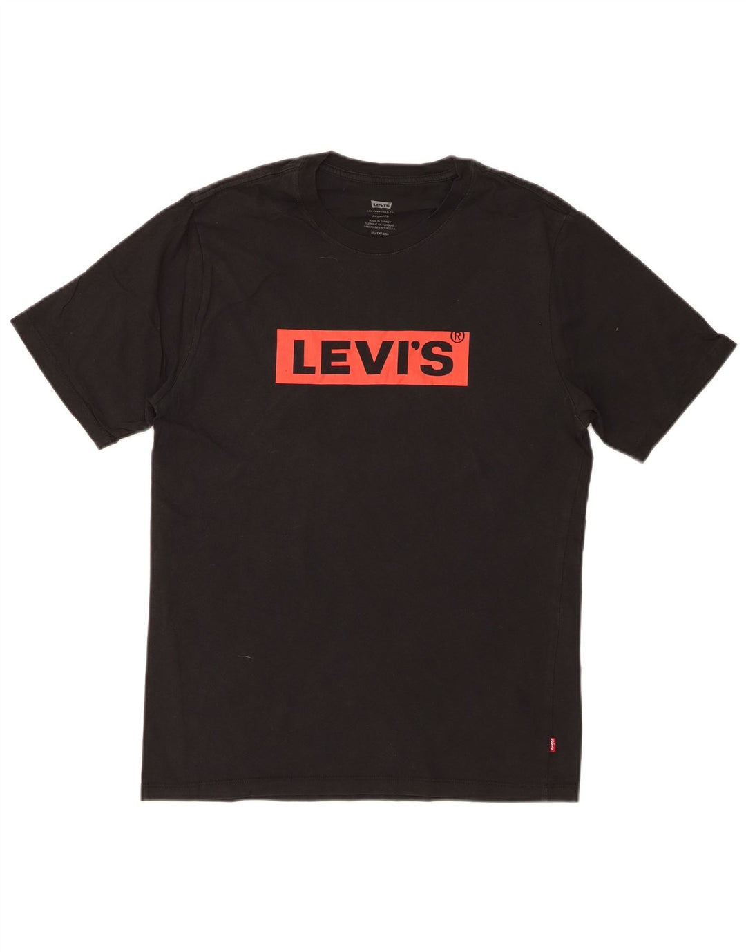 Camiseta masculina LEVI'S com ajuste relaxado gráfico XS preto algodão