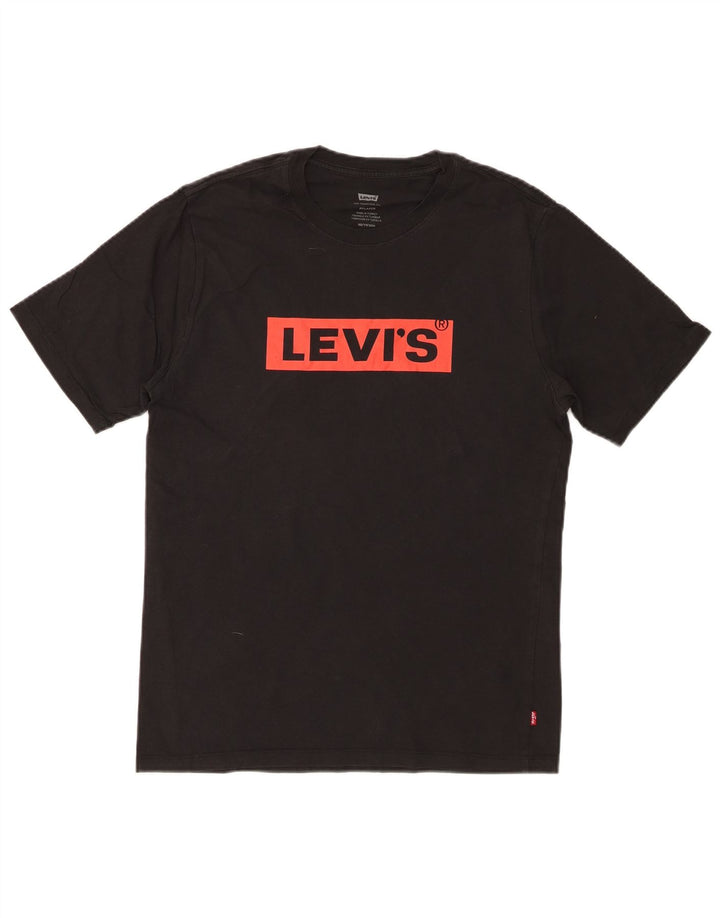 Camiseta masculina LEVI'S com ajuste relaxado gráfico XS preto algodão