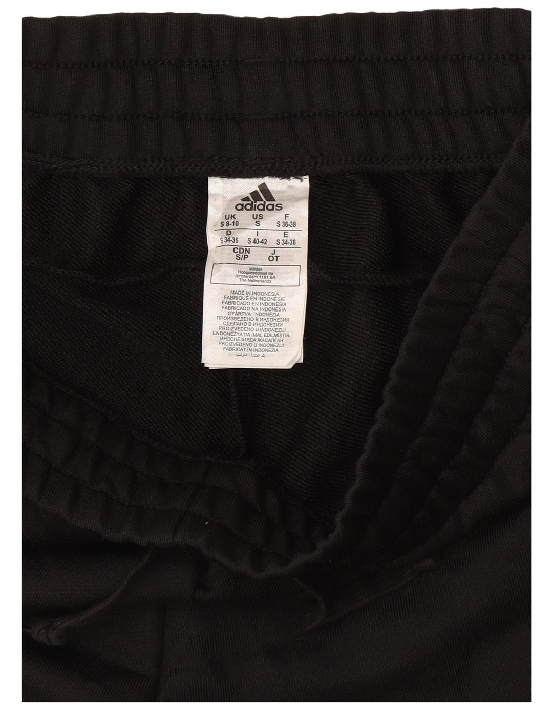 Adidas Mulheres Treino Calças Joggers UK 8/10 Pequeno Preto