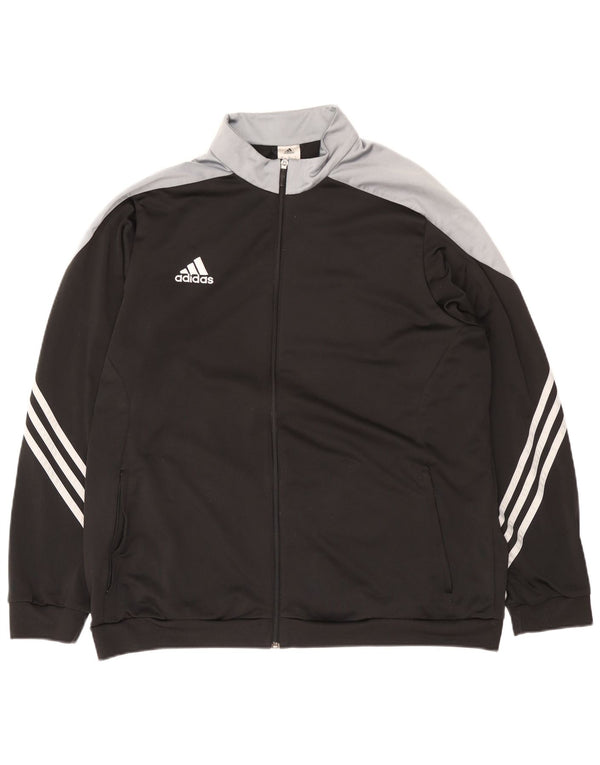 Adidas Mens Treino Top Jacket 2XL Preto Colourblock Poliéster