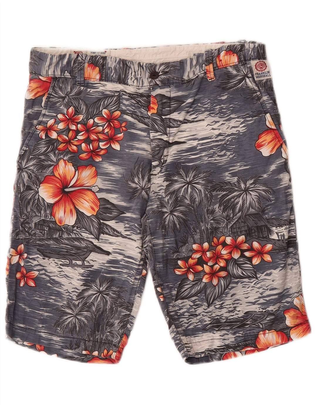 Franklin Marshall masculino Leo Chino Shorts W31 médio azul marinho havaiano