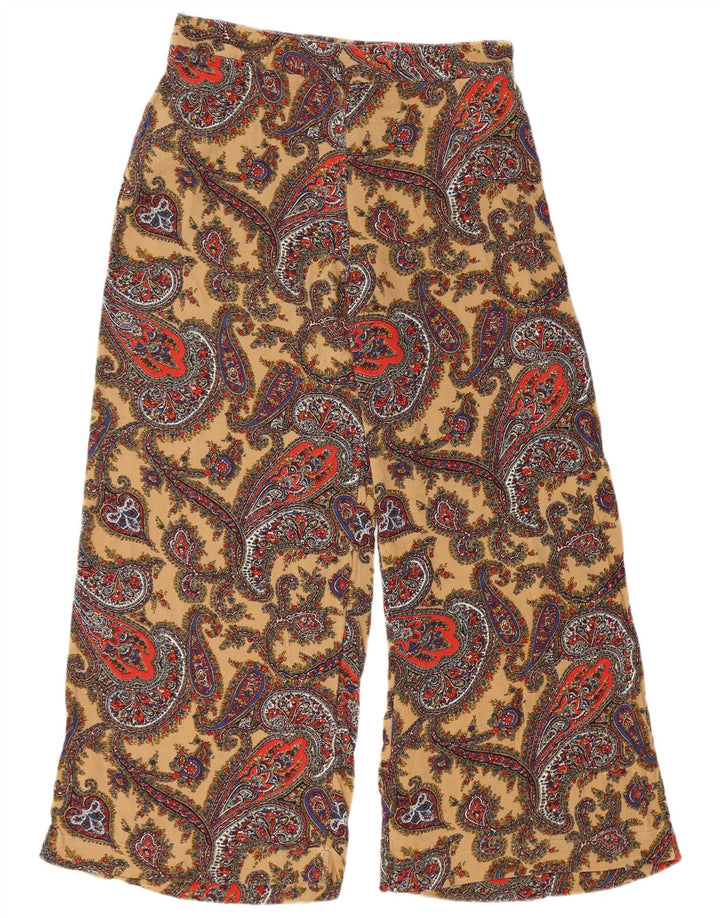 Calça feminina de cintura alta FAT FACE UK 12 média W30 L27 multicolorida