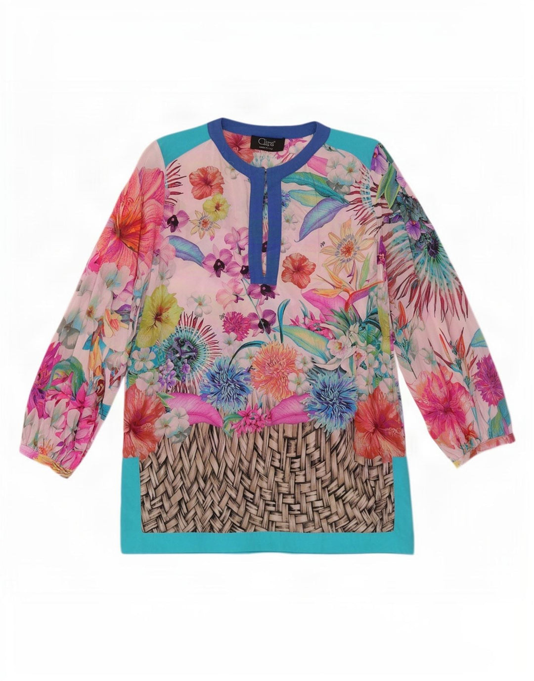 Blusa Feminina Praia Manga Longa Clips Top IT 42 Médio Multicolorido Floral