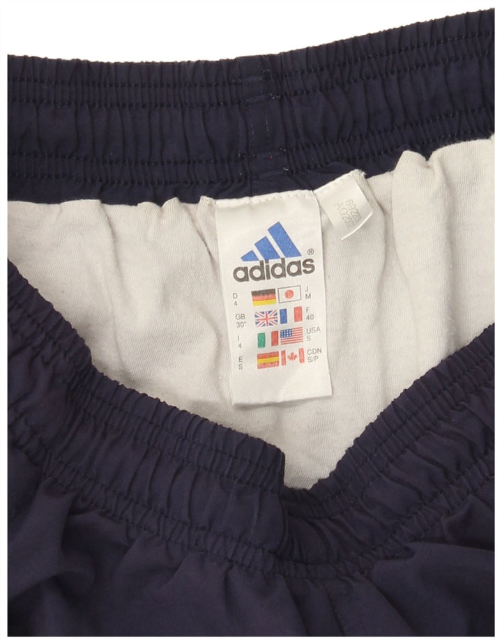 Shorts esportivos masculinos Adidas médio azul marinho poliéster