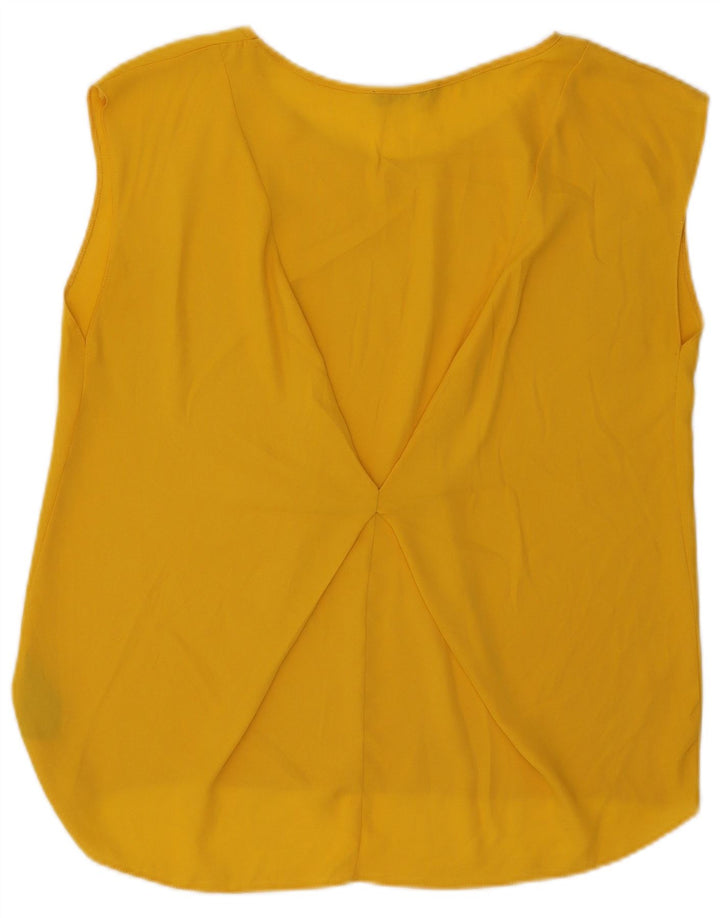 Blusa feminina Oasis UK 14 grande poliéster amarelo
