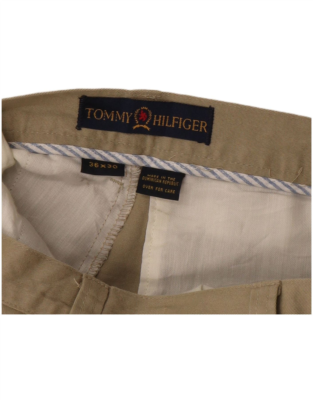 Calça Chino Masculina Tommy Hilfiger Pegged W36 L30 Caqui