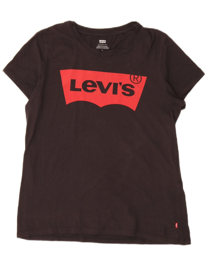 Camiseta feminina gráfica Levi's UK 14 médio preto