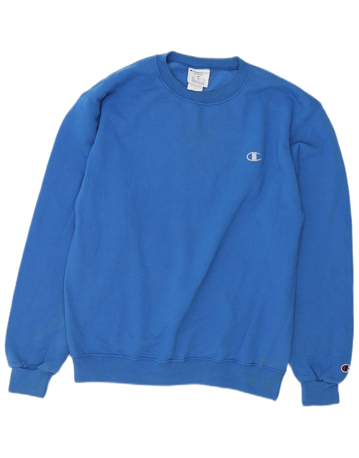 Champion moletom masculino jumper médio azul algodão