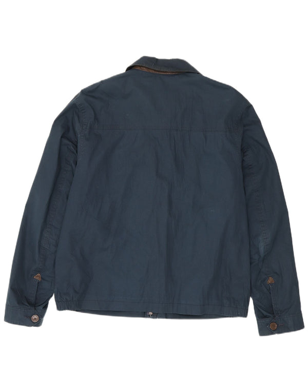 Jaqueta utilitária masculina Timberland UK 40 grande algodão azul marinho