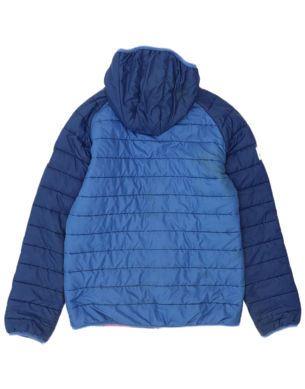 Jaqueta acolchoada com capuz para meninas Jack Wolfskin 13-14 anos azul colorblock