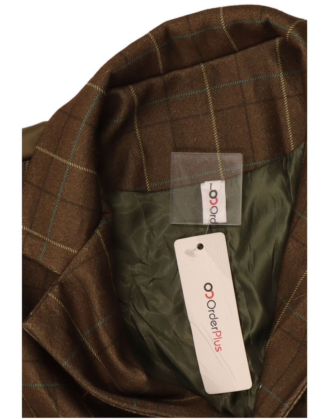 Colete masculino vintage grande xadrez cáqui