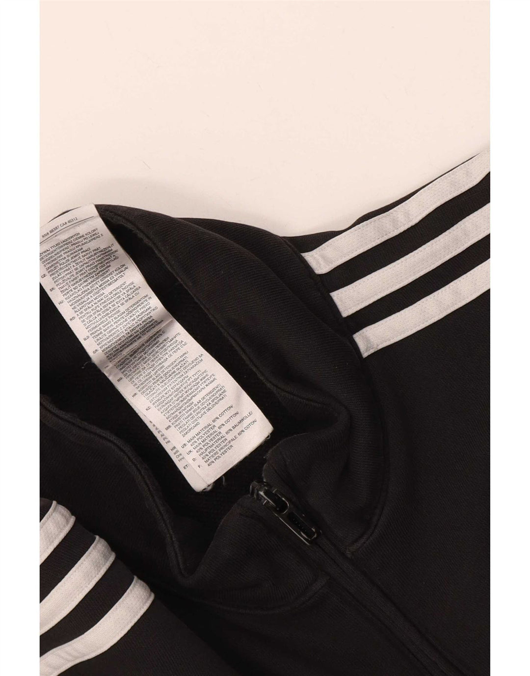 Adidas Mens Treino Top Jacket Pequeno Algodão Preto