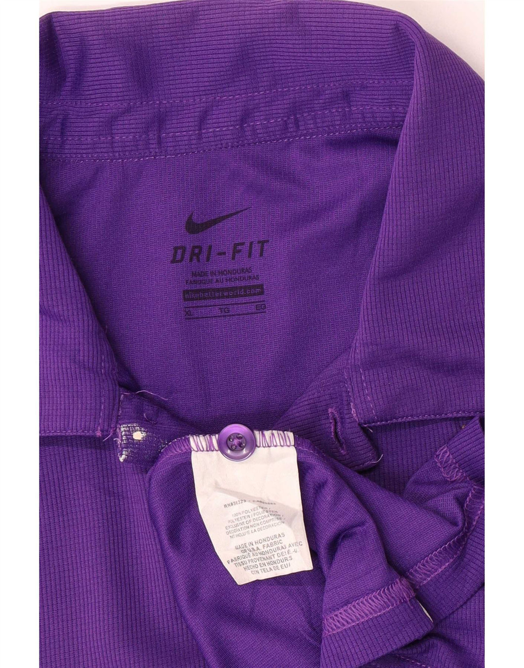 Camisa polo gráfica masculina Nike de manga curta XL roxo poliéster