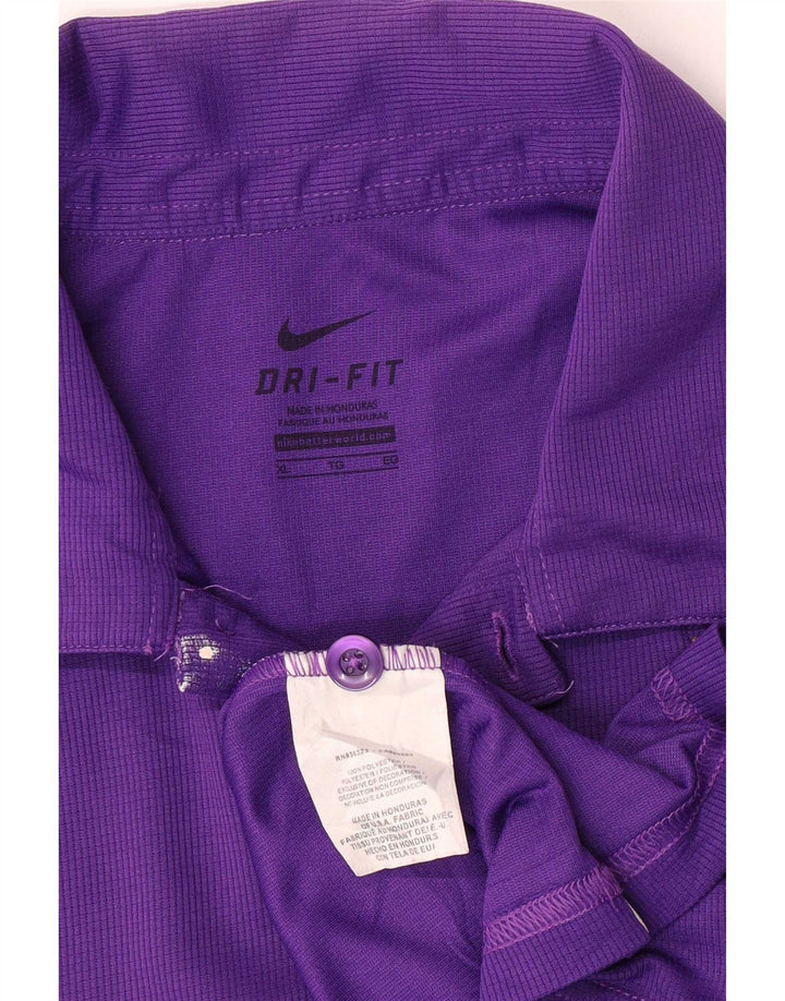 Camisa polo gráfica masculina Nike de manga curta XL roxo poliéster