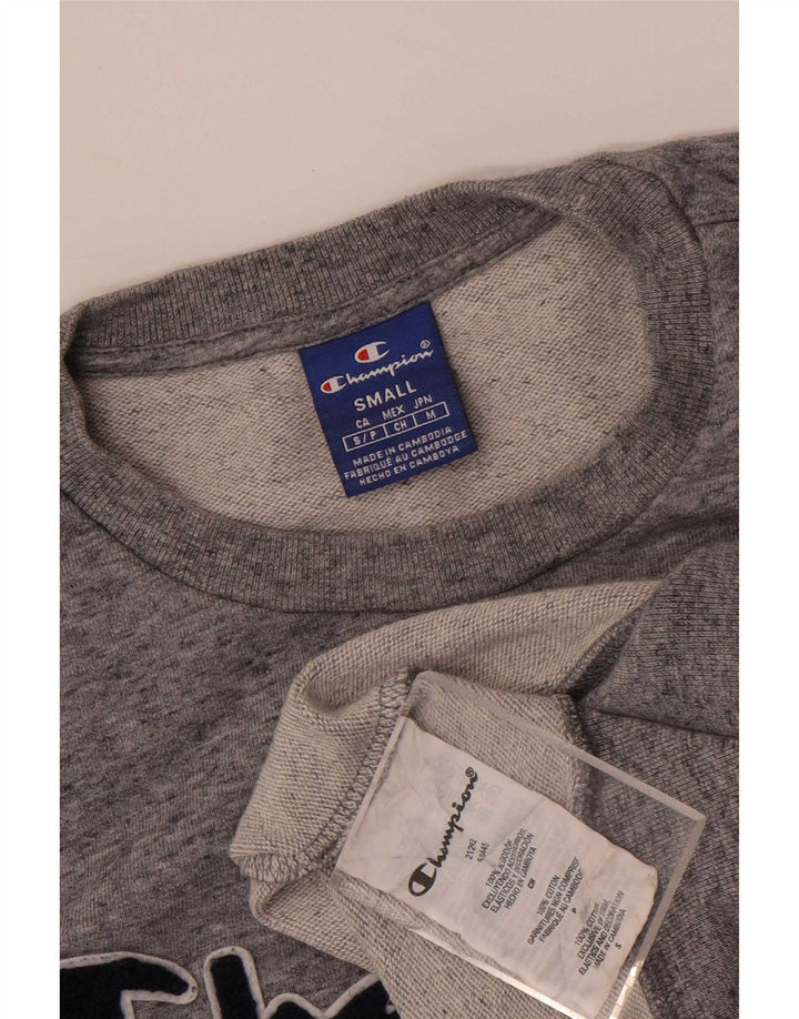 Champion moletom masculino gráfico jumper pequeno algodão manchado cinza