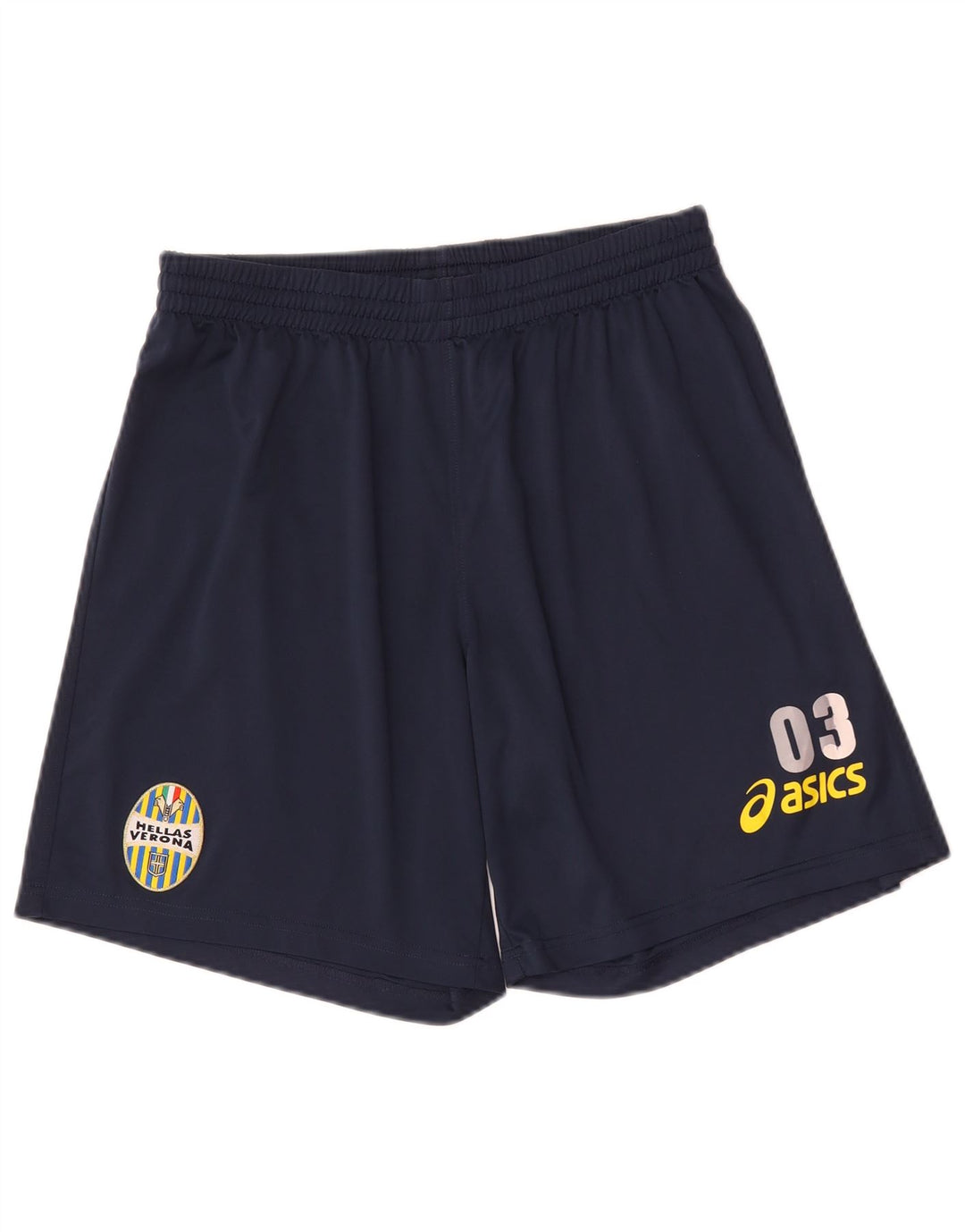 Asics Mens HELLAS VERONA Graphic Sport Shorts Médio Azul Marinho Poliéster