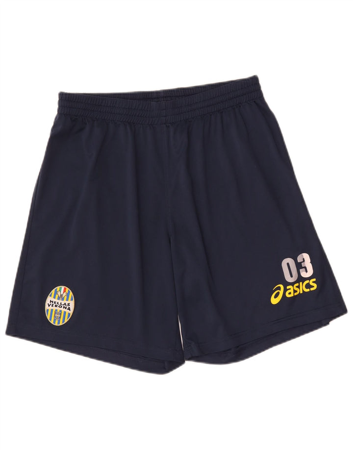 Asics Mens HELLAS VERONA Graphic Sport Shorts Médio Azul Marinho Poliéster