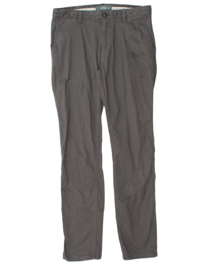 Calça Chino Slim Masculina FAT FACE W30 L32 Algodão Cinza