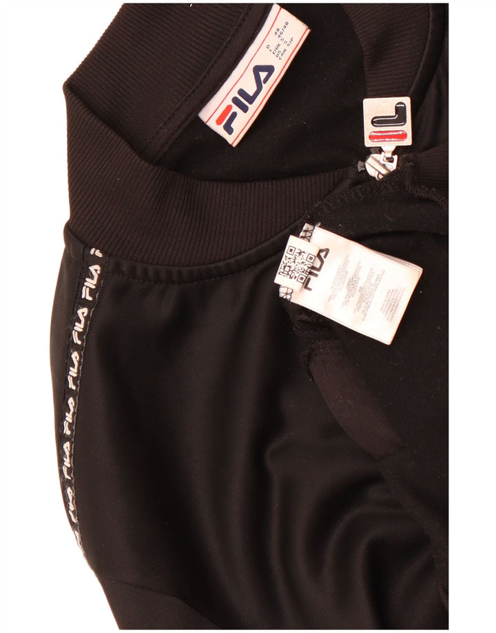Fila Mens Graphic Tracksuit Top Jacket Pequeno Poliéster Preto