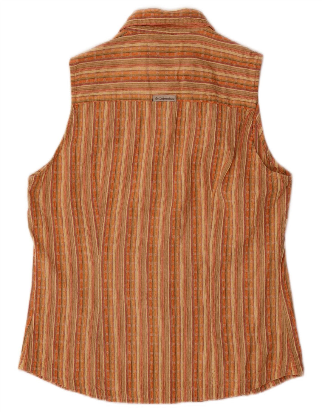 Blusa feminina sem mangas COLUMBIA UK 10 pequena listrada multicolorida