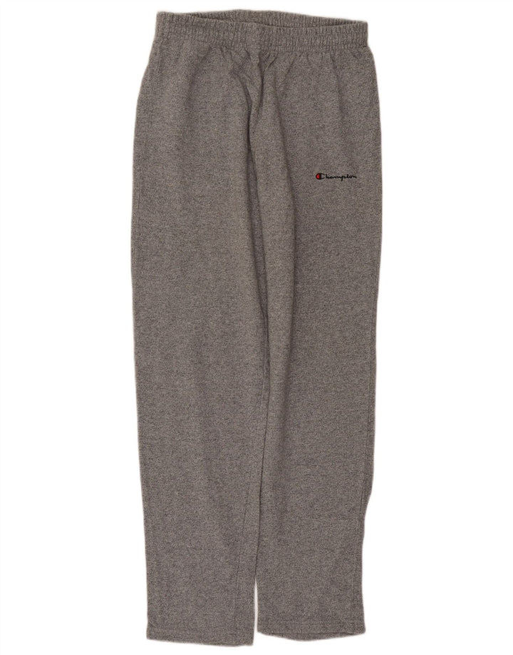 Calça de treino masculina Champion grande algodão manchado cinza