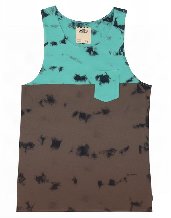 Vans Masculino Colete Top Grande Cinza Tie Dye