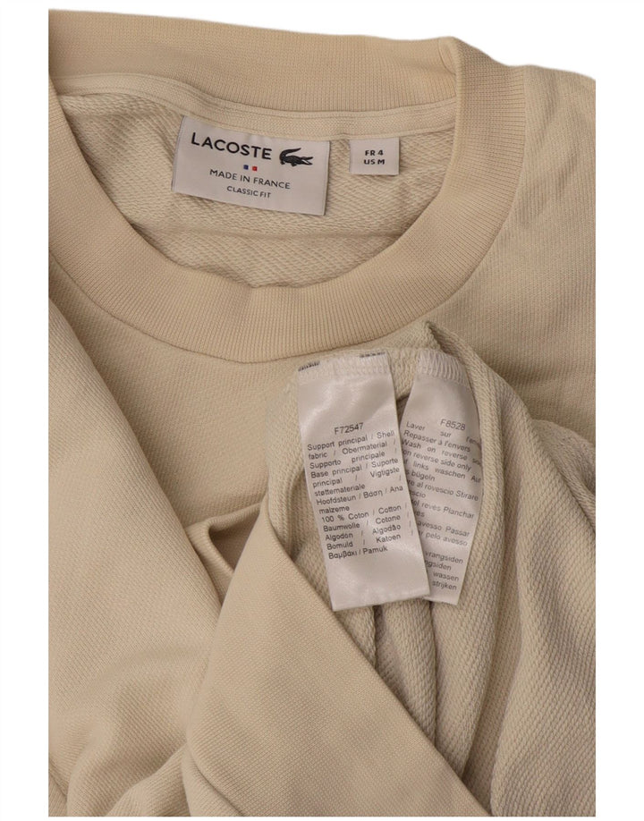 Moletom masculino Lacoste Graphic Classic Fit tamanho 4 bege médio