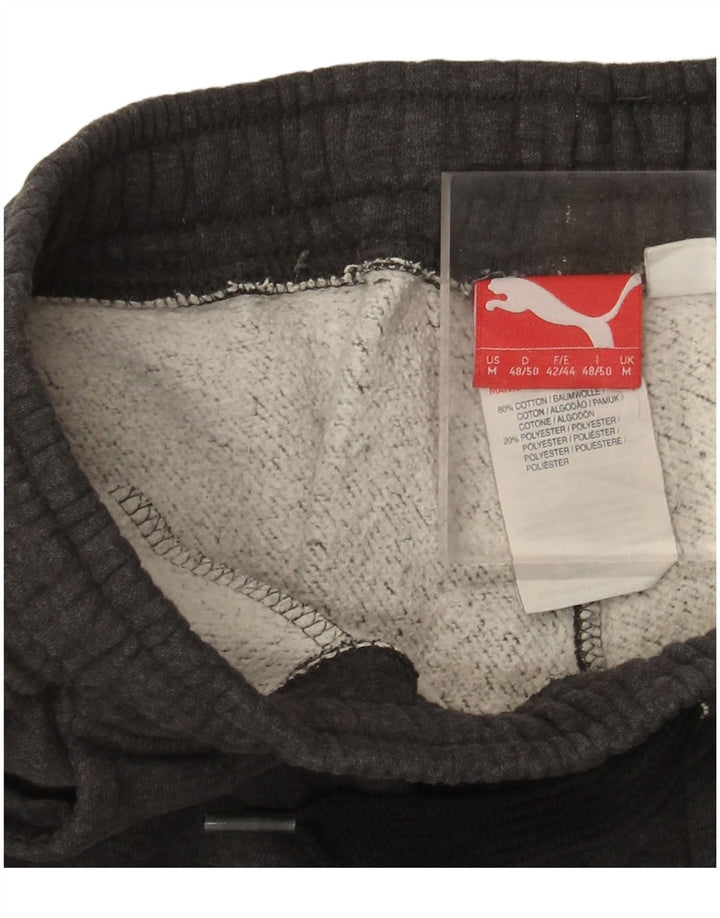 Calça de treino masculina Puma algodão cinza médio